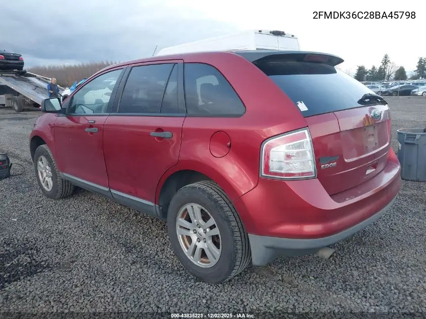 2FMDK36C28BA45798 2008 Ford Edge Se