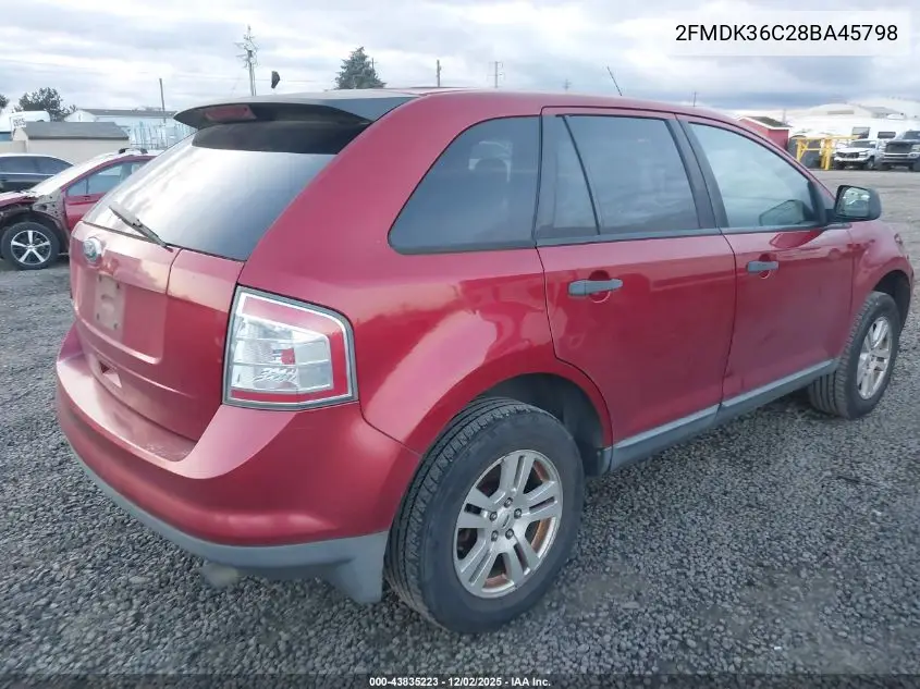 2FMDK36C28BA45798 2008 Ford Edge Se