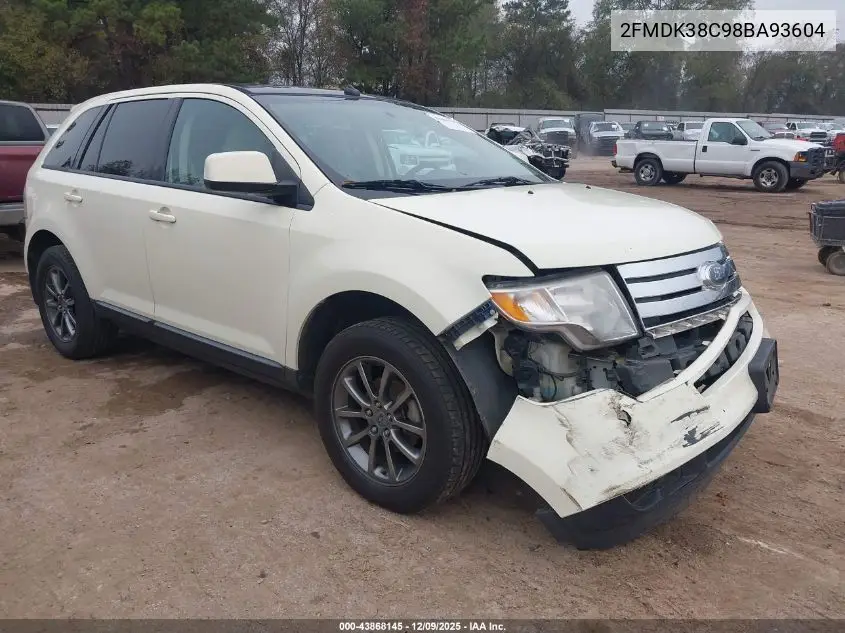 2FMDK38C98BA93604 2008 Ford Edge Sel