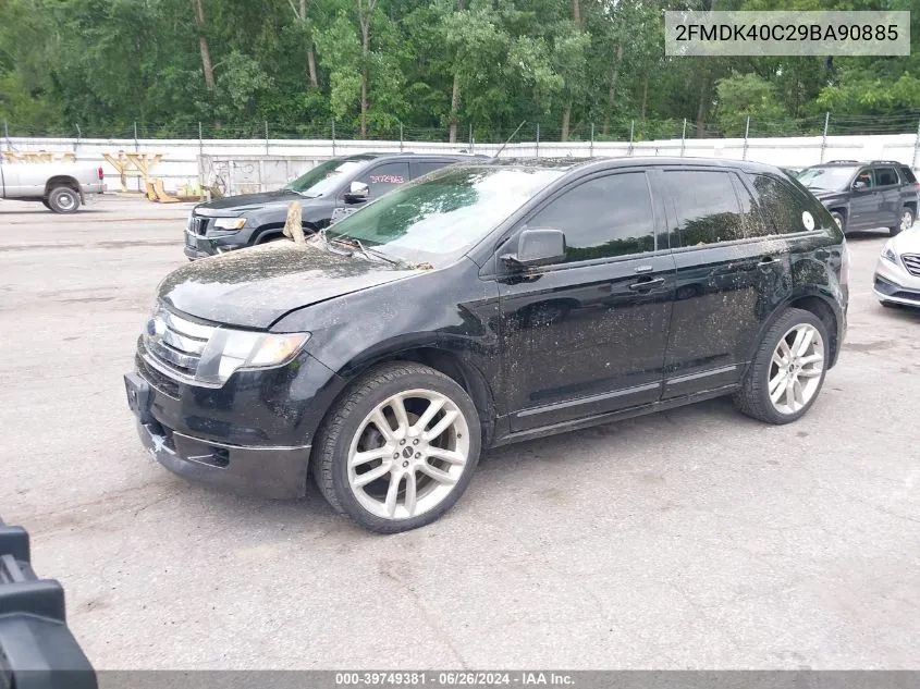 2FMDK40C29BA90885 2009 Ford Edge Sport