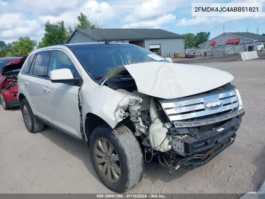 2010 Ford Edge Sel VIN: 2FMDK4JC4ABB51821 Lot: 39891390