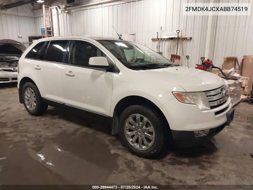 2010 Ford Edge Sel VIN: 2FMDK4JCXABB74519 Lot: 39944473