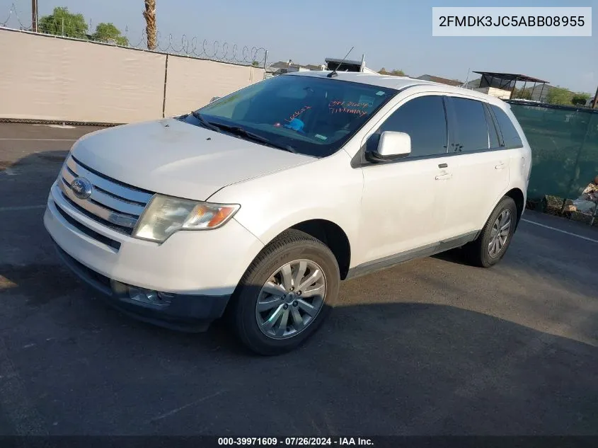 2010 Ford Edge Sel VIN: 2FMDK3JC5ABB08955 Lot: 39971609