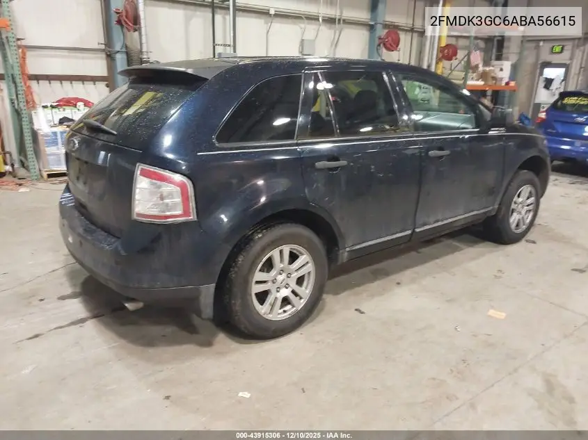 2FMDK3GC6ABA56615 2010 Ford Edge Se