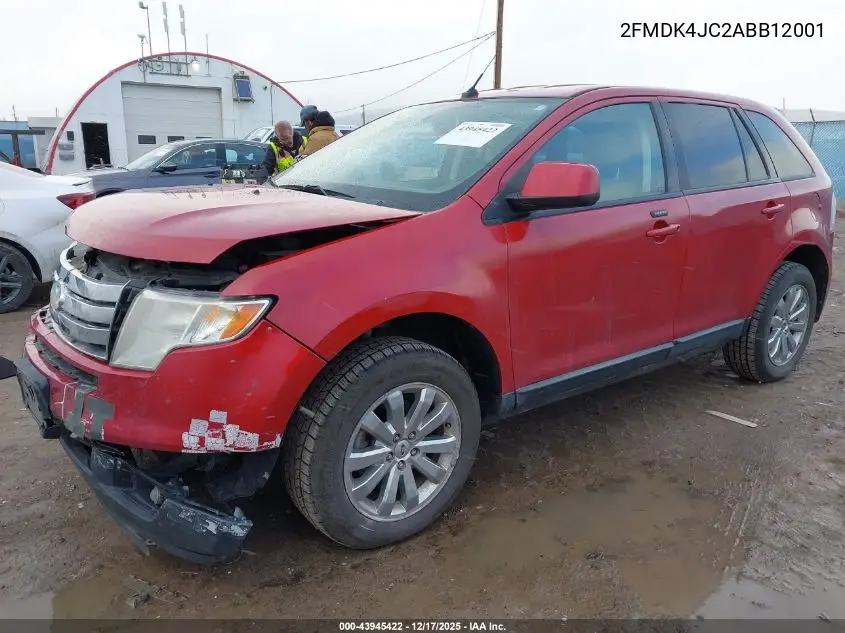 2FMDK4JC2ABB12001 2010 Ford Edge Sel