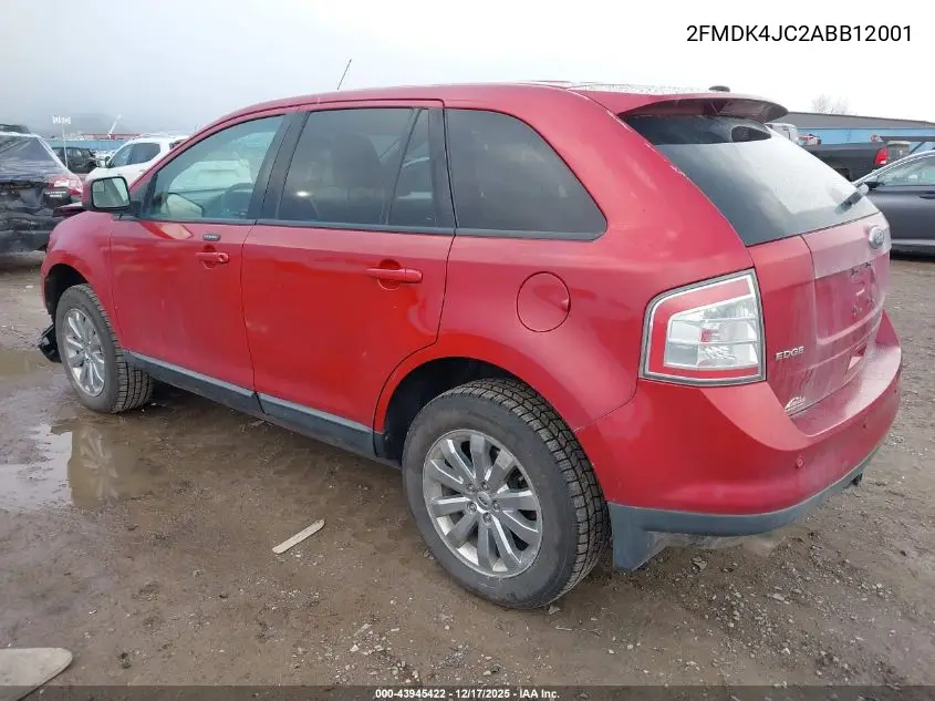 2FMDK4JC2ABB12001 2010 Ford Edge Sel
