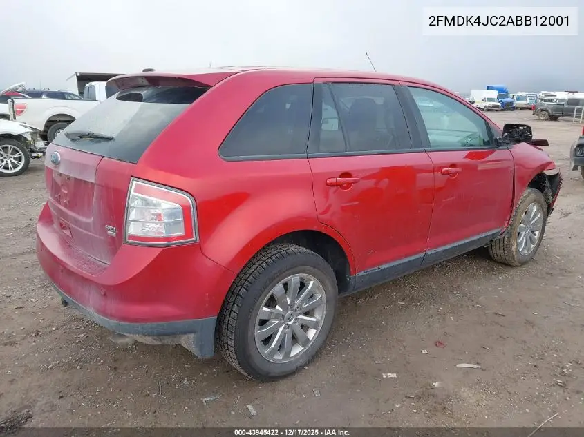 2FMDK4JC2ABB12001 2010 Ford Edge Sel