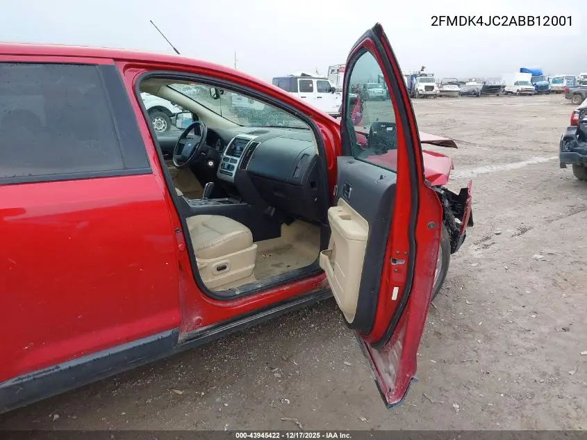 2FMDK4JC2ABB12001 2010 Ford Edge Sel
