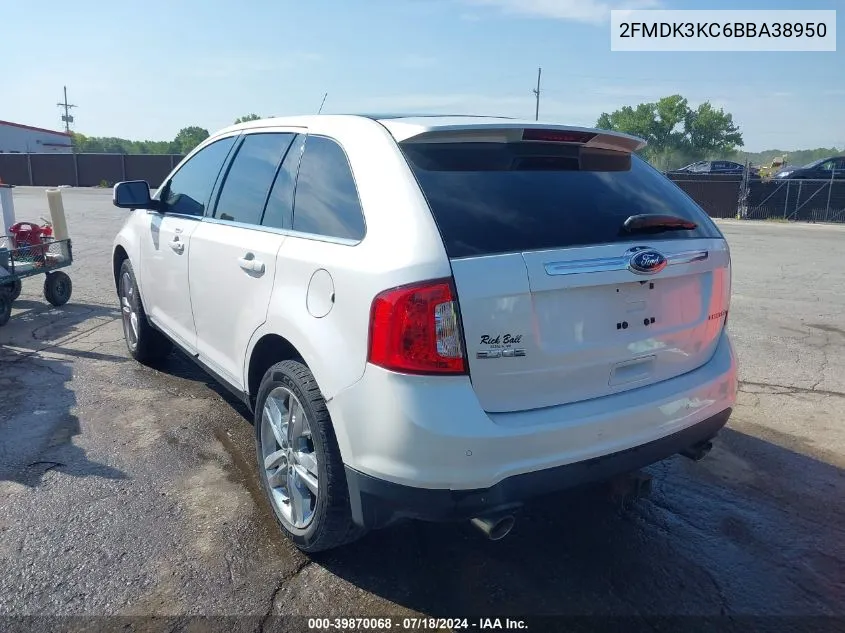 2011 Ford Edge Limited VIN: 2FMDK3KC6BBA38950 Lot: 39870068