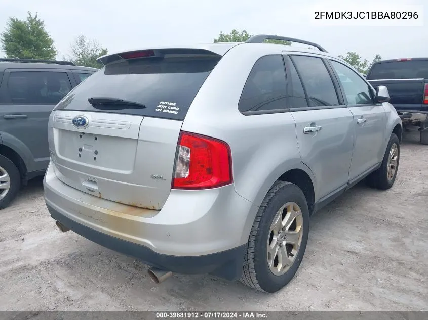 2011 Ford Edge Sel VIN: 2FMDK3JC1BBA80296 Lot: 39881912