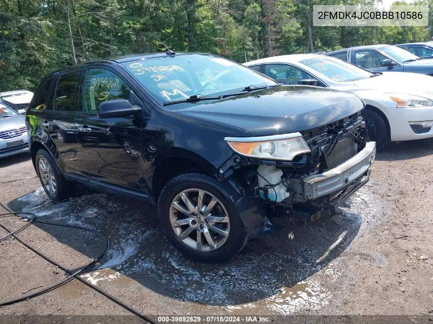 2011 Ford Edge Sel VIN: 2FMDK4JC0BBB10586 Lot: 39892629