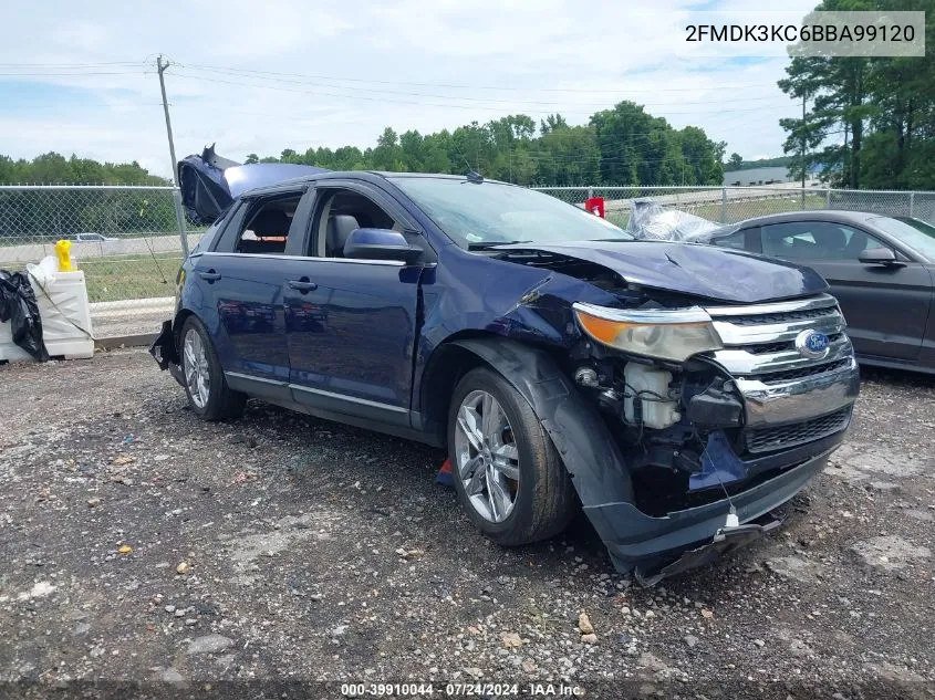 2011 Ford Edge Limited VIN: 2FMDK3KC6BBA99120 Lot: 39910044