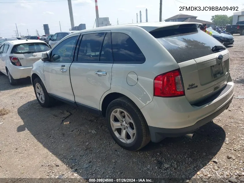 2011 Ford Edge Sel VIN: 2FMDK3JC9BBA09492 Lot: 39924580