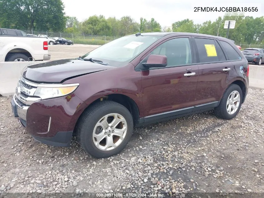 2011 Ford Edge Sel VIN: 2FMDK4JC6BBA18656 Lot: 39971006