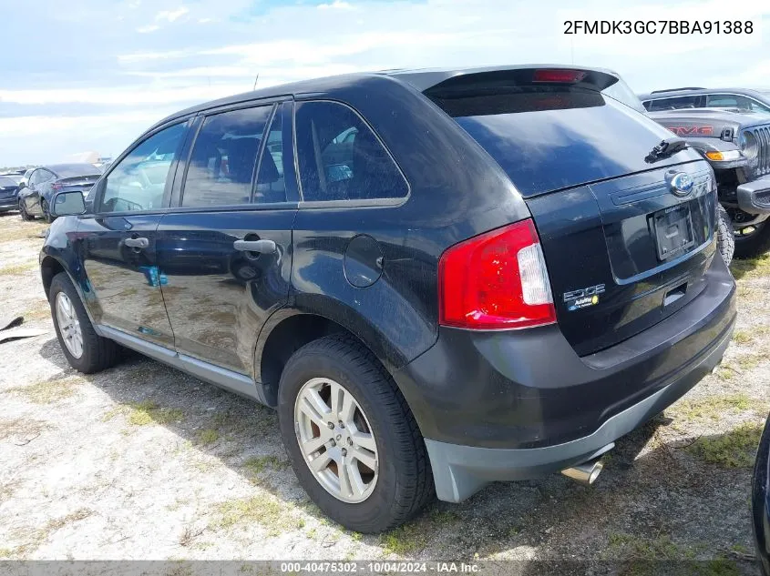 2FMDK3GC7BBA91388 2011 Ford Edge Se