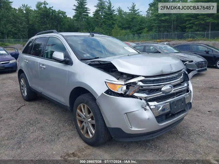 2012 Ford Edge Sel VIN: 2FMDK4JC0CBA76487 Lot: 39857038