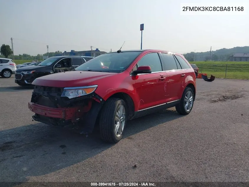 2FMDK3KC8CBA81168 2012 Ford Edge Limited