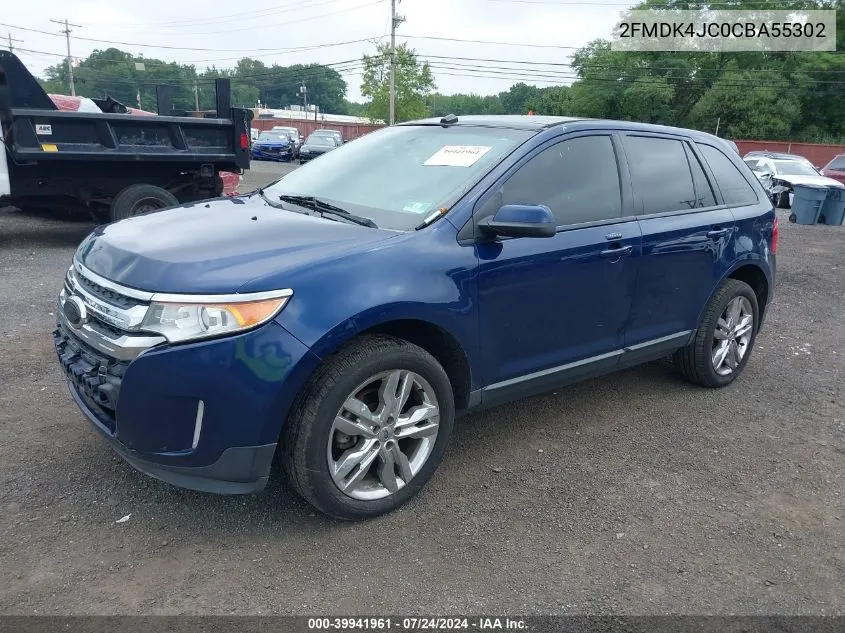 2012 Ford Edge Sel VIN: 2FMDK4JC0CBA55302 Lot: 39941961