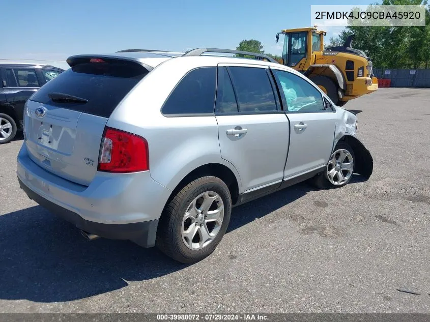 2FMDK4JC9CBA45920 2012 Ford Edge Sel