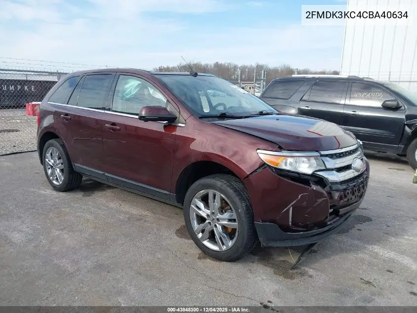 2FMDK3KC4CBA40634 2012 Ford Edge Limited