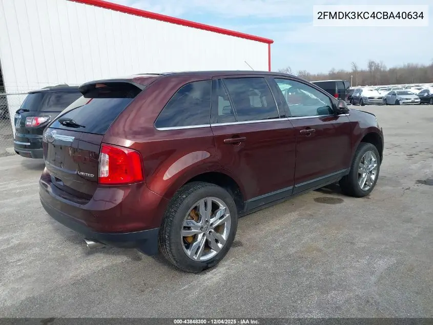2FMDK3KC4CBA40634 2012 Ford Edge Limited