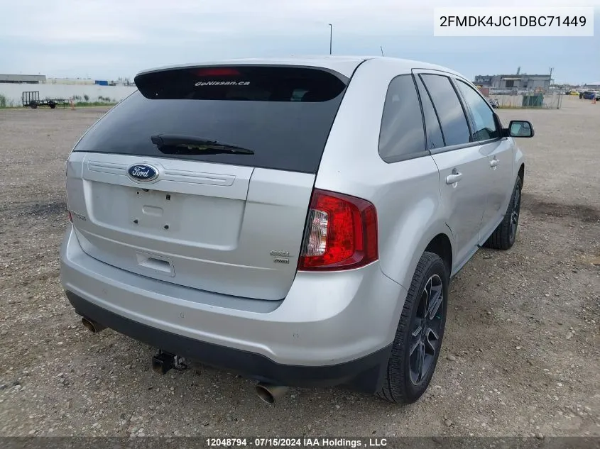 2013 Ford Edge Sel VIN: 2FMDK4JC1DBC71449 Lot: 12048794