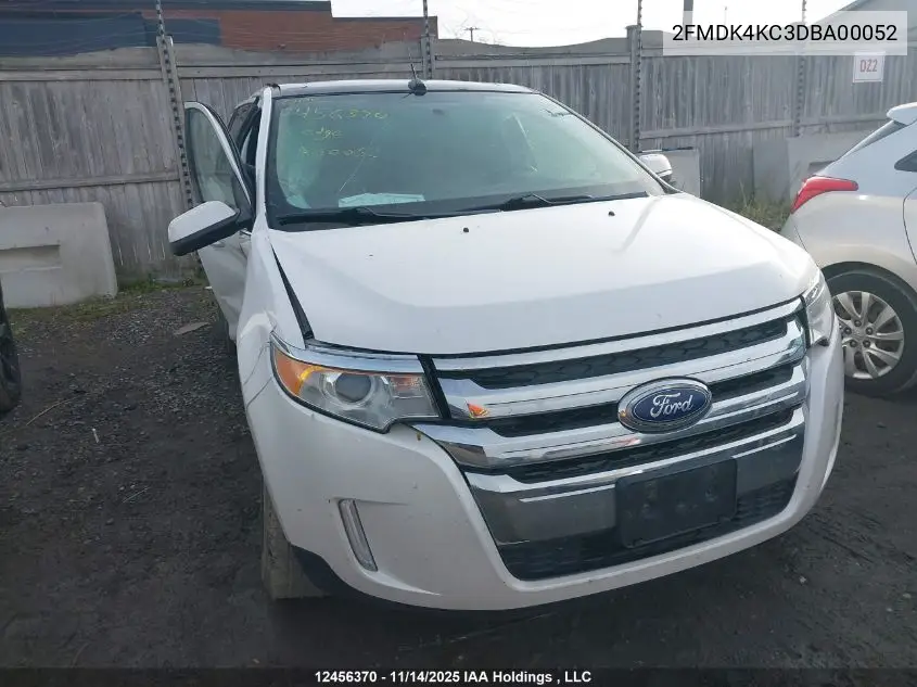 2FMDK4KC3DBA00052 2013 Ford Edge Limited