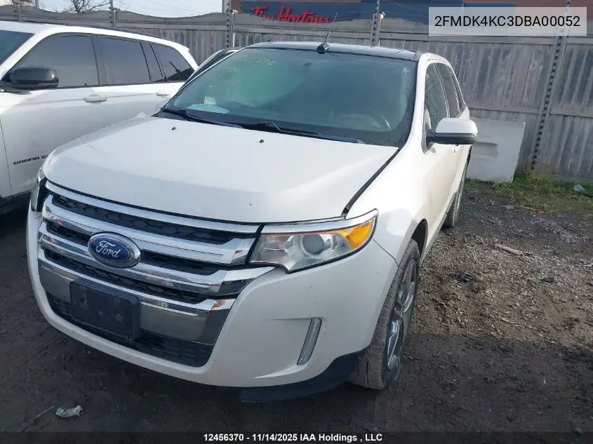 2FMDK4KC3DBA00052 2013 Ford Edge Limited