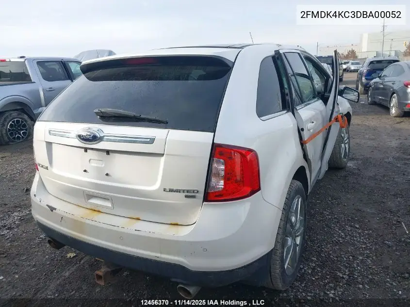 2FMDK4KC3DBA00052 2013 Ford Edge Limited