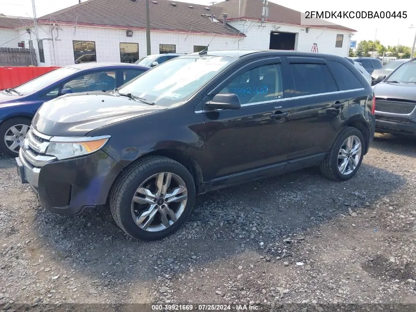 2013 Ford Edge Limited VIN: 2FMDK4KC0DBA00445 Lot: 39921669