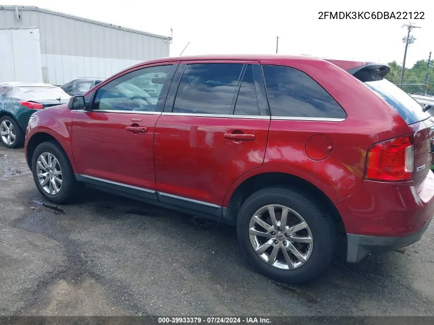 2FMDK3KC6DBA22122 2013 Ford Edge Limited