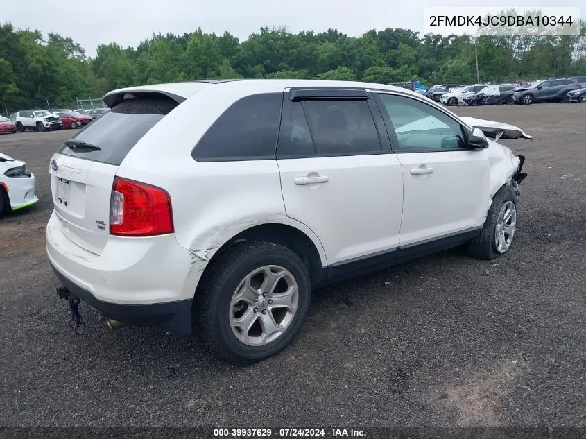 2013 Ford Edge Sel VIN: 2FMDK4JC9DBA10344 Lot: 39937629