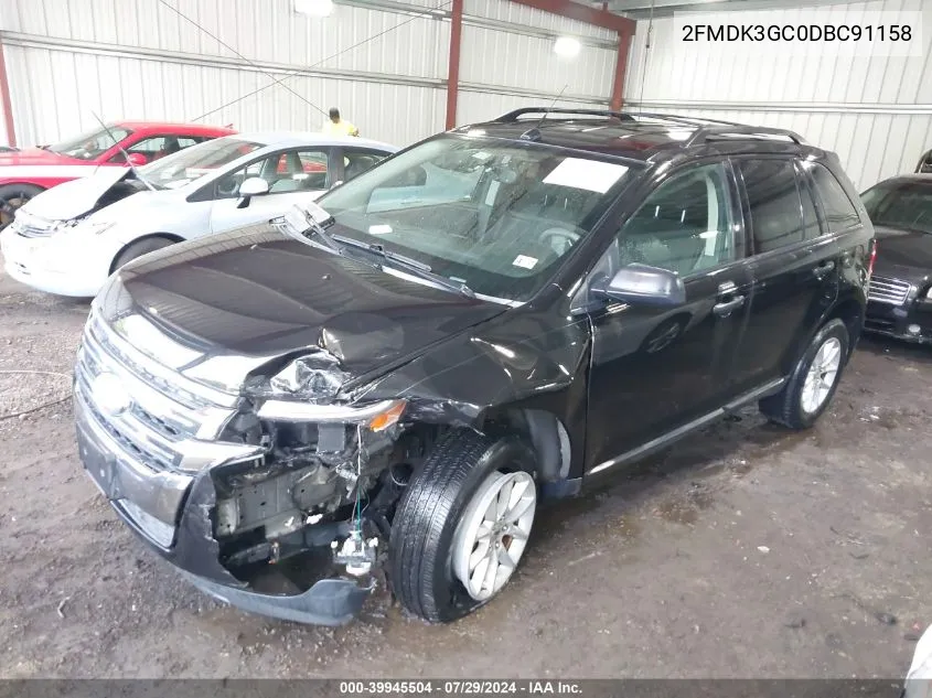 2013 Ford Edge Se VIN: 2FMDK3GC0DBC91158 Lot: 39945504