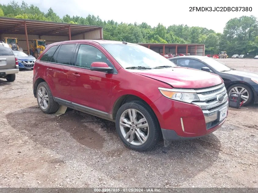 2013 Ford Edge Sel VIN: 2FMDK3JC2DBC87380 Lot: 39967835