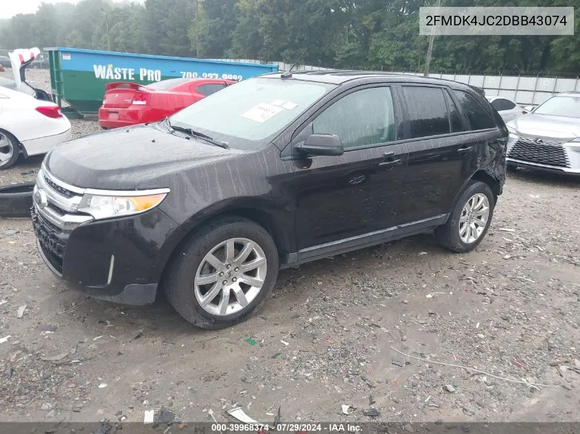 2013 Ford Edge Sel VIN: 2FMDK4JC2DBB43074 Lot: 39968374