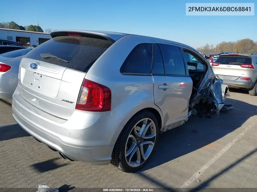 2FMDK3AK6DBC68841 2013 Ford Edge Sport