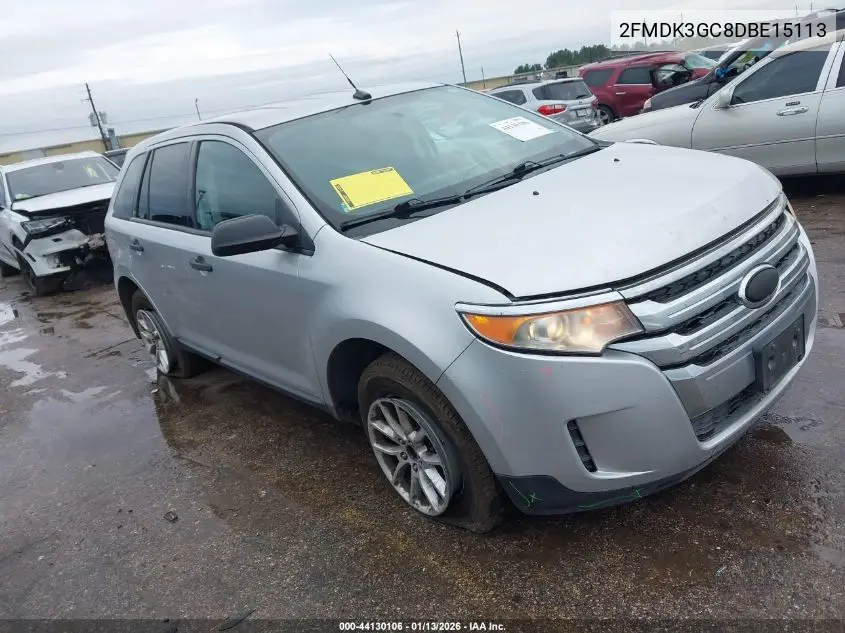 2FMDK3GC8DBE15113 2013 Ford Edge Se