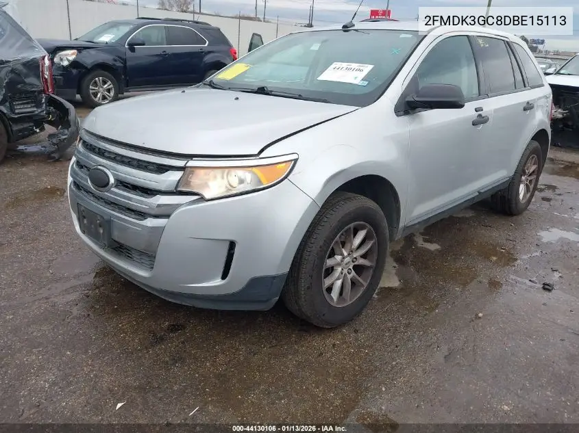2FMDK3GC8DBE15113 2013 Ford Edge Se