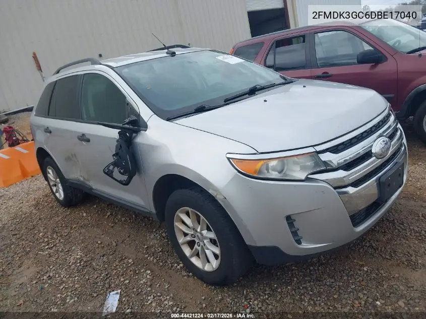 2FMDK3GC6DBE17040 2013 Ford Edge Se