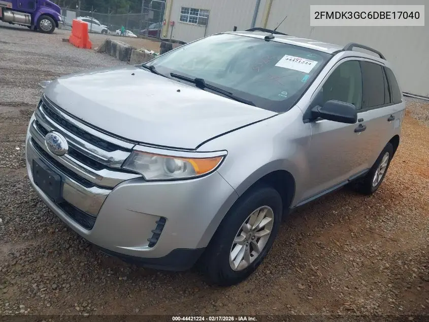 2FMDK3GC6DBE17040 2013 Ford Edge Se