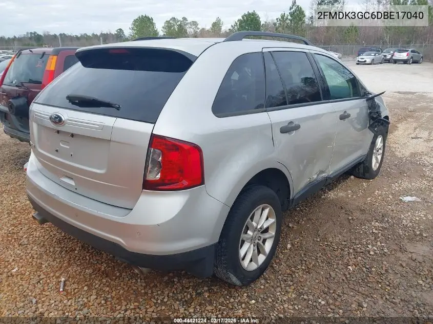 2FMDK3GC6DBE17040 2013 Ford Edge Se