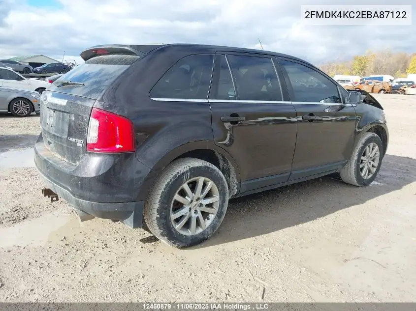 2FMDK4KC2EBA87122 2014 Ford Edge Limited