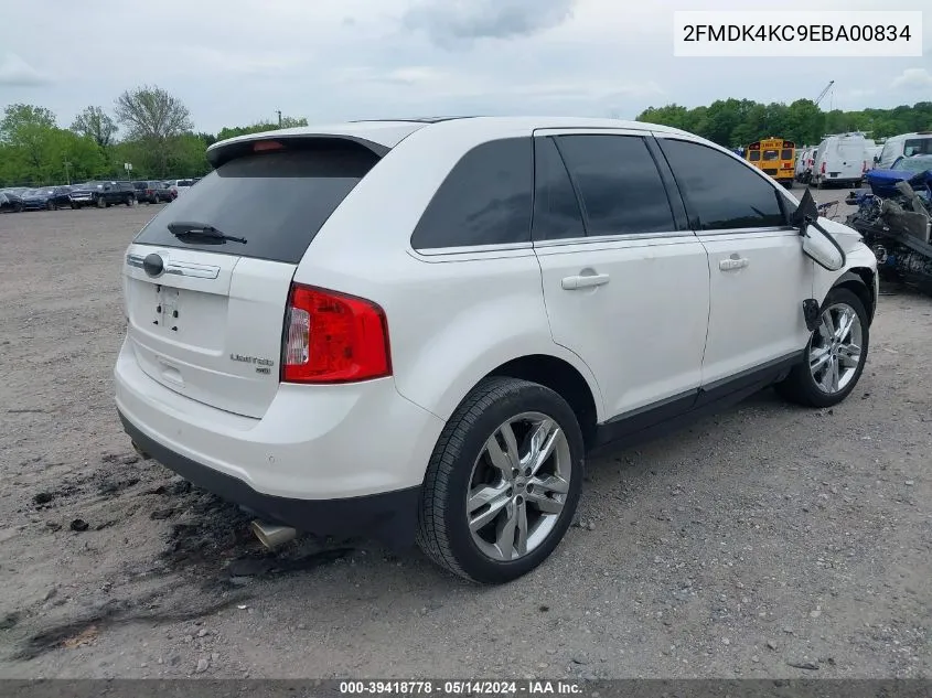 2FMDK4KC9EBA00834 2014 Ford Edge Limited