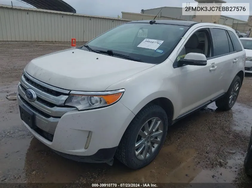 2014 Ford Edge Sel VIN: 2FMDK3JC7EBB27576 Lot: 39910770