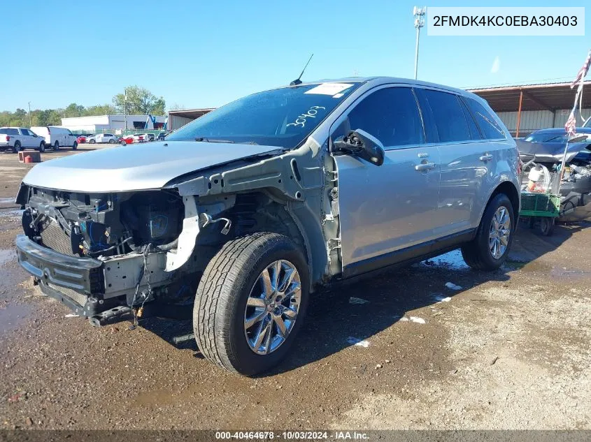 2FMDK4KC0EBA30403 2014 Ford Edge Limited