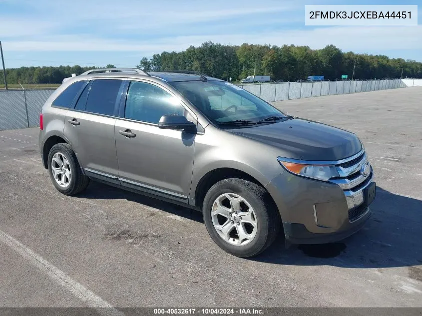 2FMDK3JCXEBA44451 2014 Ford Edge Sel