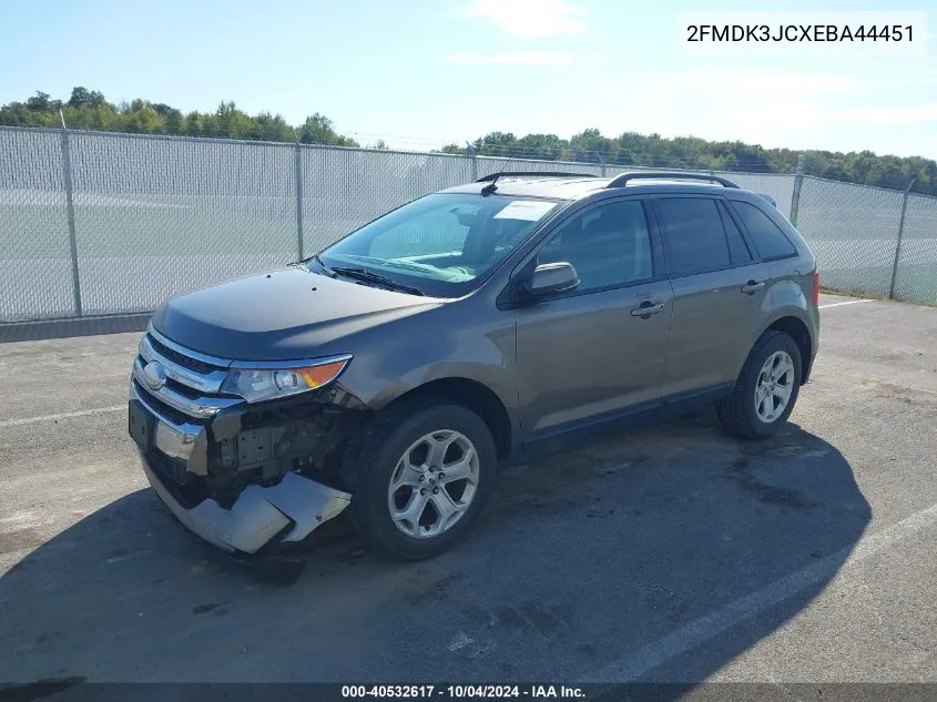 2FMDK3JCXEBA44451 2014 Ford Edge Sel