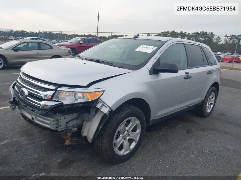 2FMDK4GC6EBB71954 2014 Ford Edge Se
