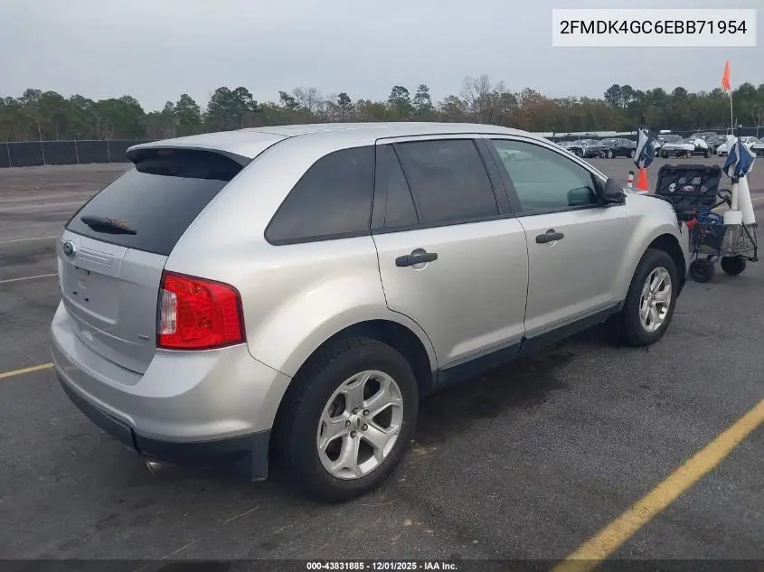2FMDK4GC6EBB71954 2014 Ford Edge Se