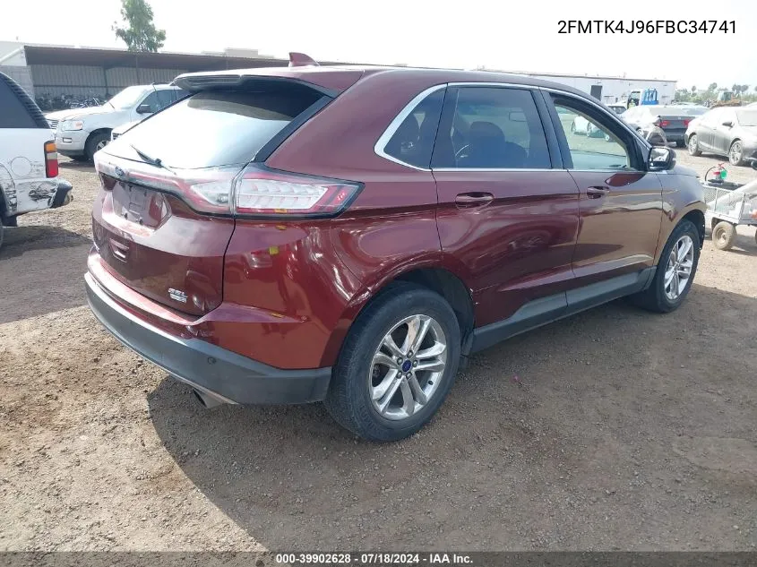 2015 Ford Edge Sel VIN: 2FMTK4J96FBC34741 Lot: 39902628